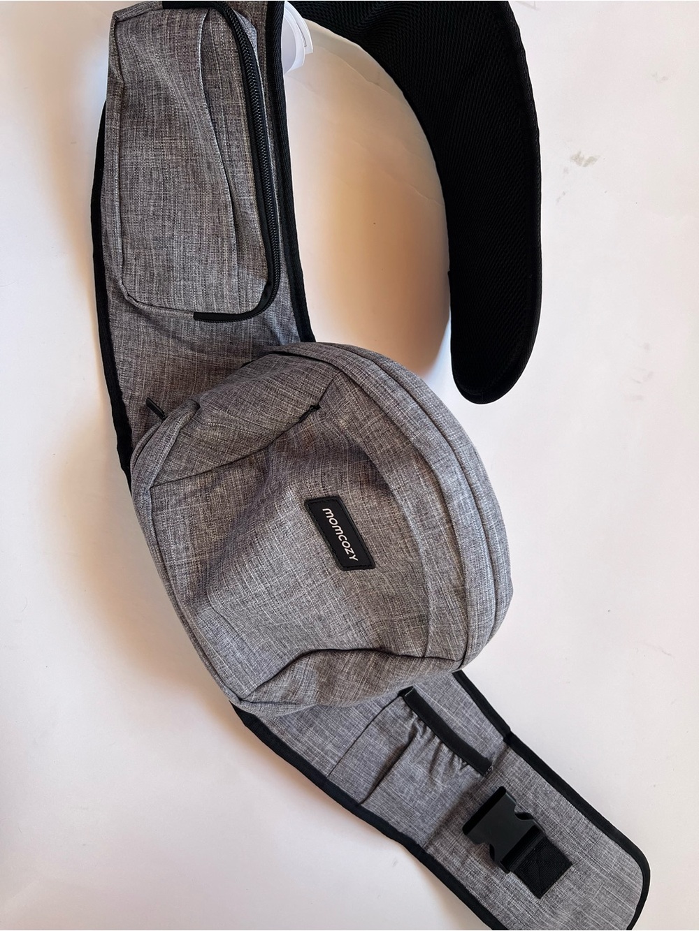 momcozy Kids Grey Belt Bag - Crossbody Sling Pouch